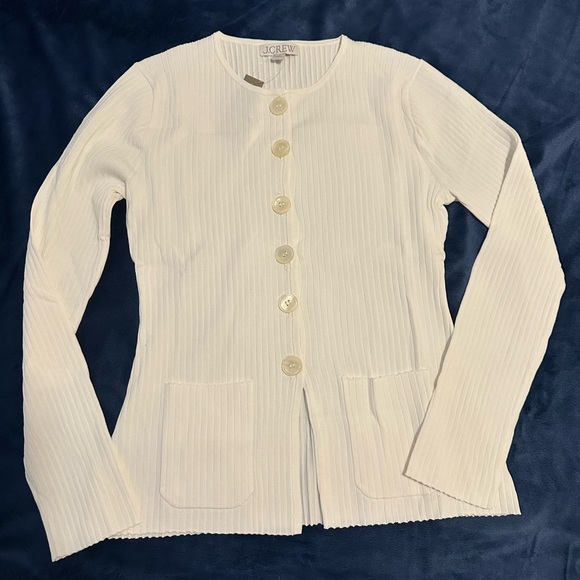 J Crew Super Stretch Ribbed Cardigan - Picture 2 of 5